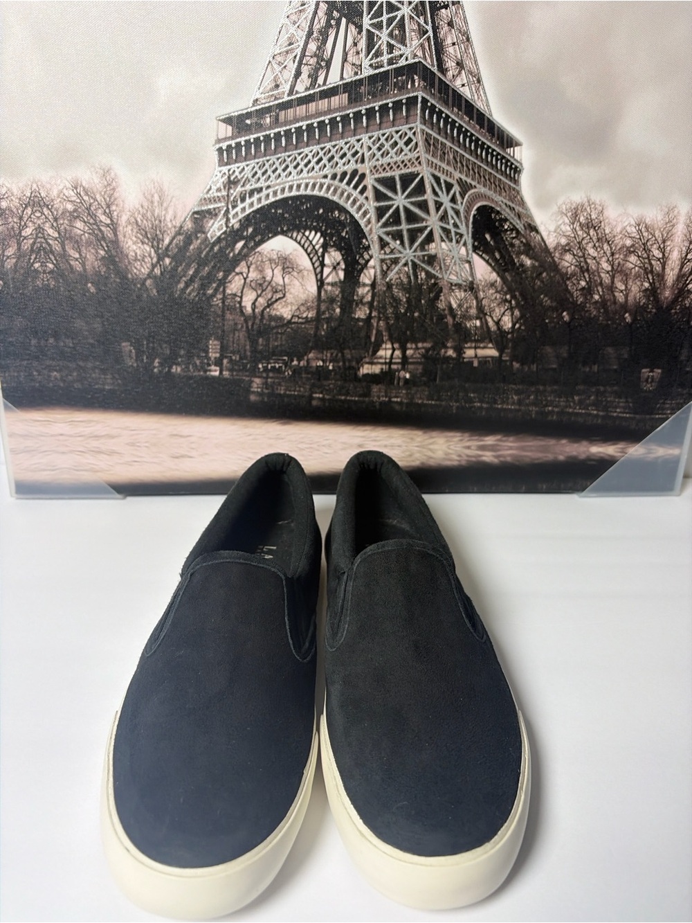Lauren Ralph Lauren Cedar Women’s 8B Black Microsuede Slip On Sneakers